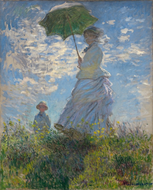 Claude Monet - Woman with a Parasol - Madame Monet and Her Son (1875)